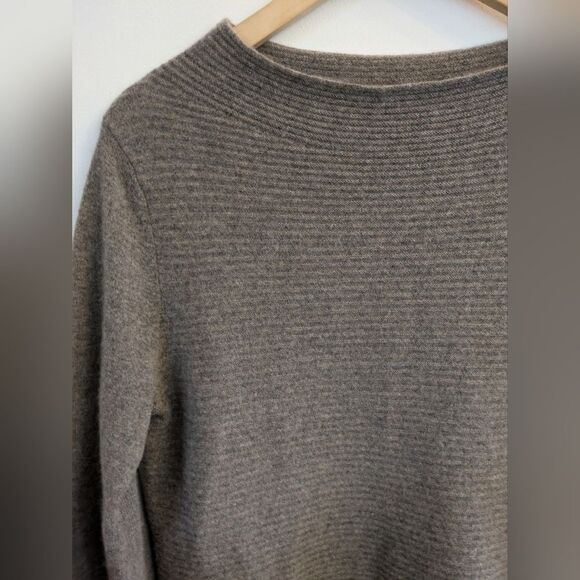 Kokun 100% Cashmere Lagenlook mock neck bell sleeve tunic top Oversized XS-M - Picture 3 of 9